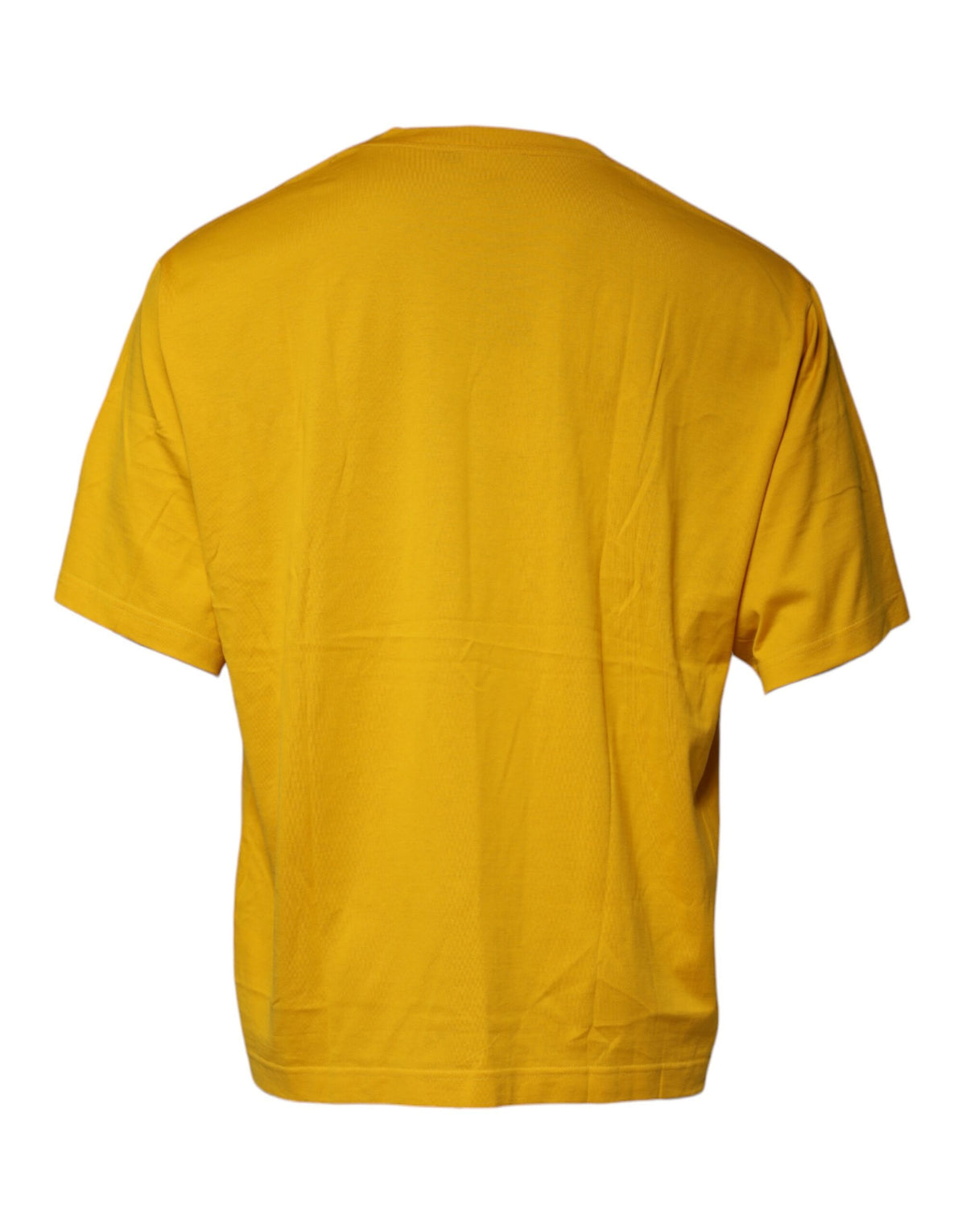 T-shirt à col rond Dolce &amp; Gabbana avec logo en relief moutarde