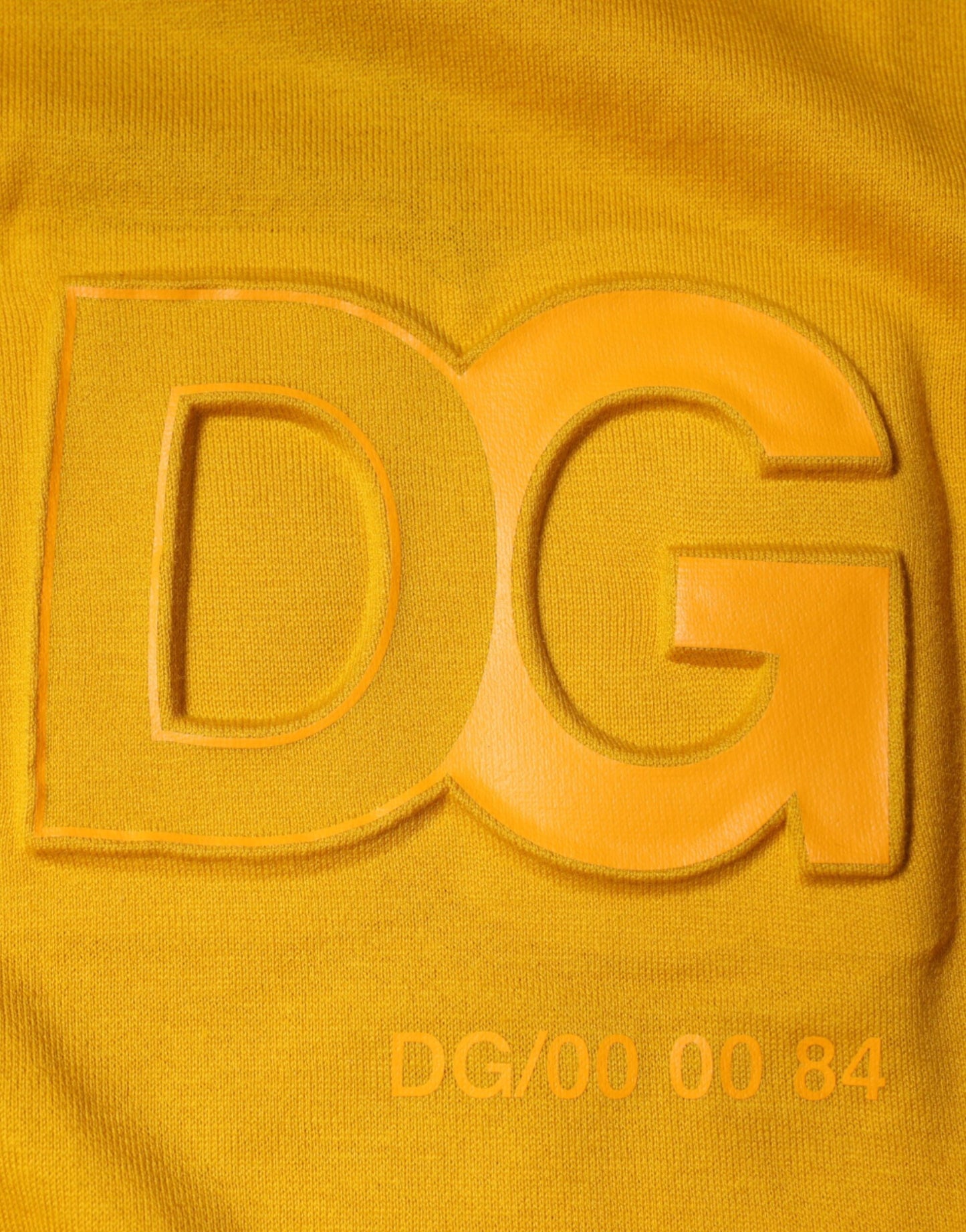 Dolce &amp; Gabbana T-shirt met ronde hals en reliëflogo in mosterdgeel