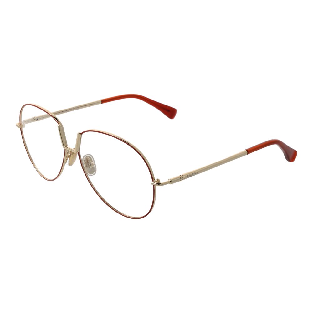 Monture de lunettes pour femme Max Mara, couleur orange.