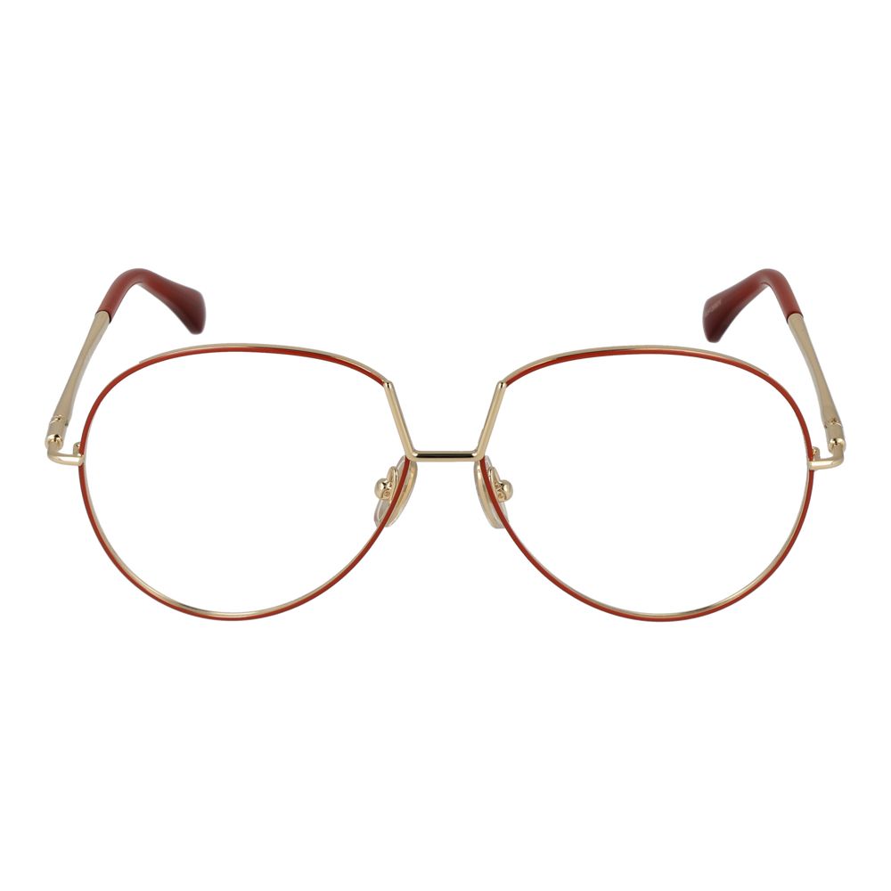 Monture de lunettes pour femme Max Mara, couleur orange.