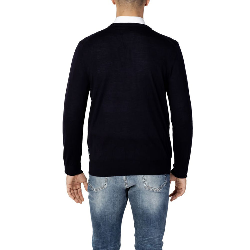 Armani Exchange Blue Wool Sportswear