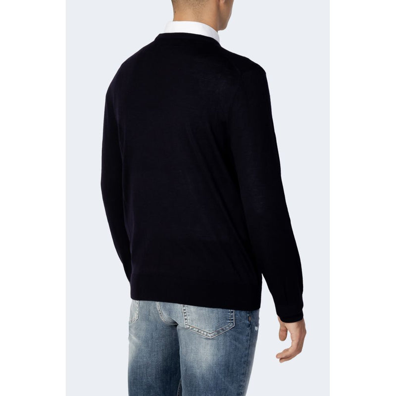 Armani Exchange Blue Wool Sportswear