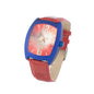 Chronotech Rood Leren Horloge