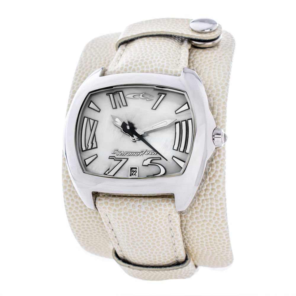 Chronotech Beige Leren Horloge