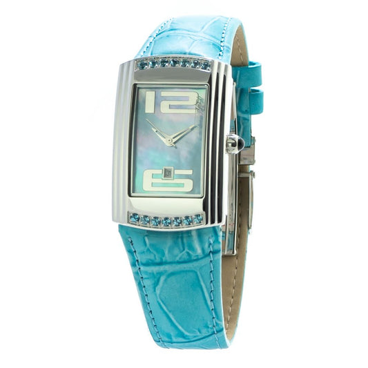 Chronotech Blauw Leren Horloge