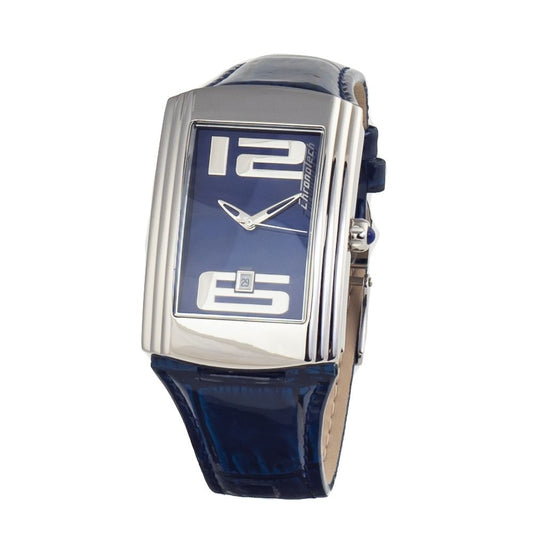 Chronotech Blauw Leren Horloge