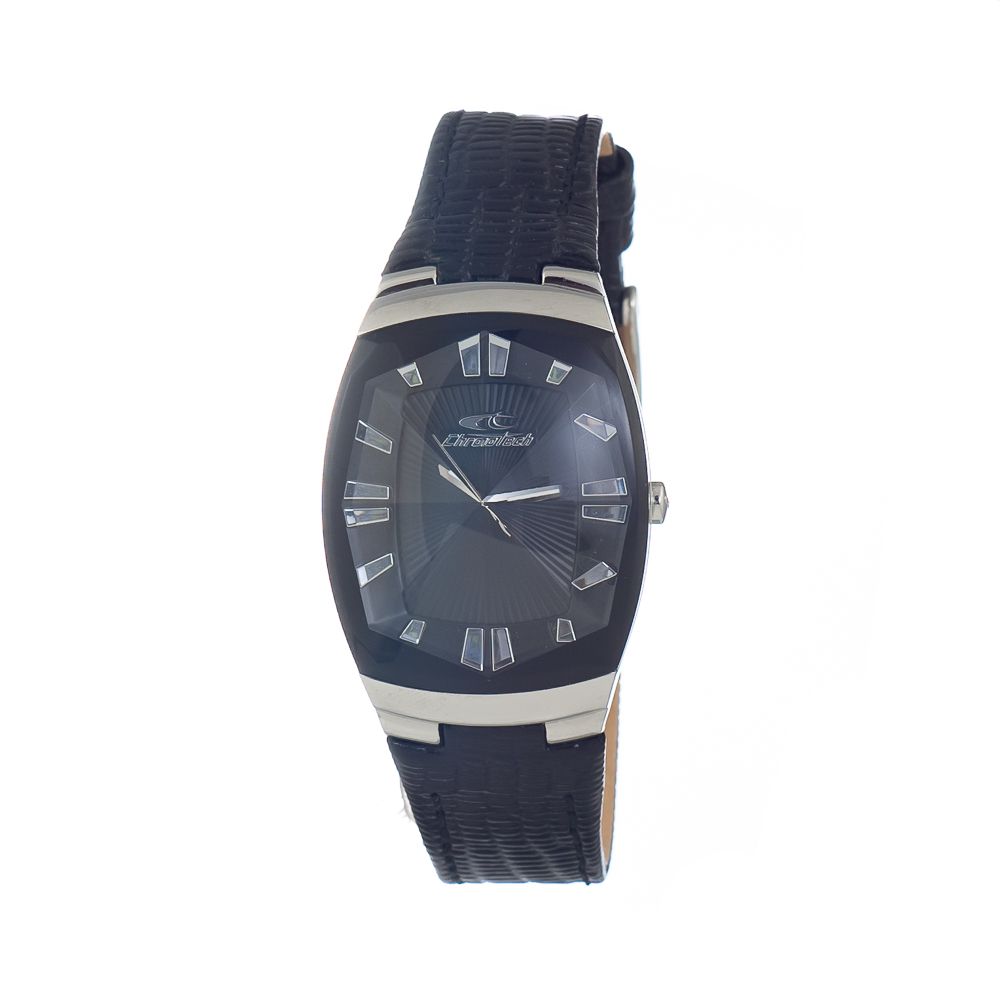 Montre Chronotech en cuir noir