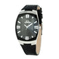 Montre Chronotech en cuir noir