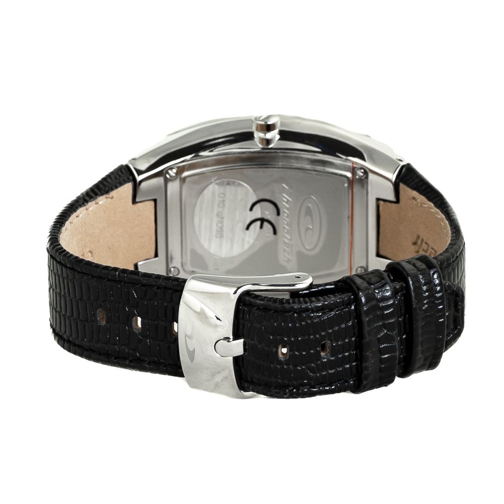 Montre Chronotech en cuir noir