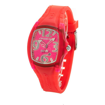 Montre Chronotech en caoutchouc rouge