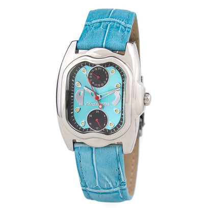 Montre Chronotech en cuir bleu