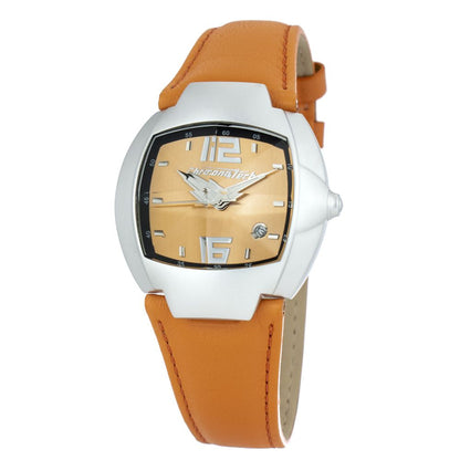Montre Chronotech en cuir orange