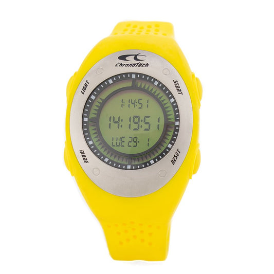 Montre Chronotech en caoutchouc jaune