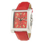 Montre Chronotech en cuir rouge