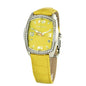 Montre Chronotech en cuir jaune