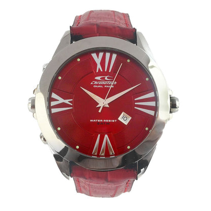 Montre Chronotech en cuir noir