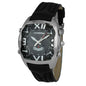Montre Chronotech en cuir noir