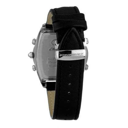Montre Chronotech en cuir noir