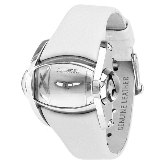 Montre Chronotech en cuir blanc