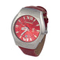 Montre Chronotech en cuir rouge