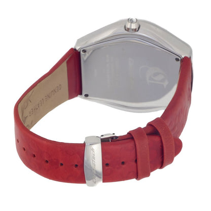Montre Chronotech en cuir rouge