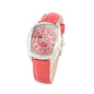 Montre Chronotech en cuir rouge