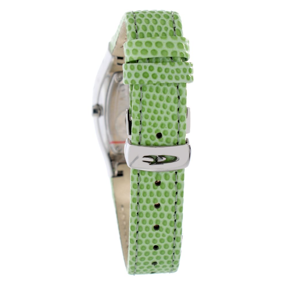 Montre Chronotech en cuir vert