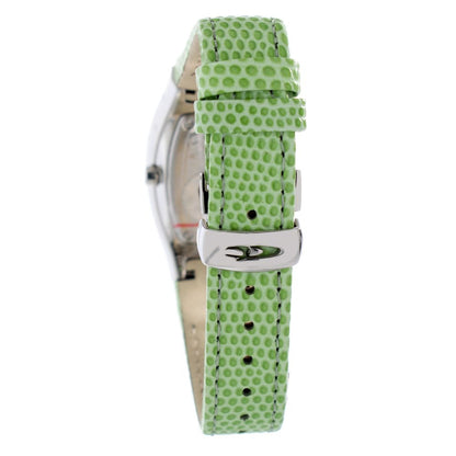 Montre Chronotech en cuir vert