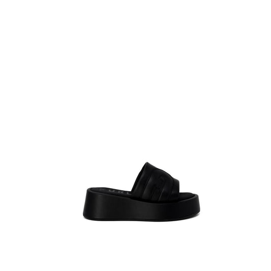 Furla leren slipper in zwart