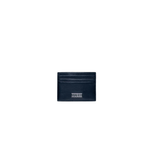 Porte-cartes en cuir noir Guess