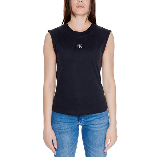 Calvin Klein Jeans T-Shirt WOVEN LABEL LOOSE J20J223560 - Noir