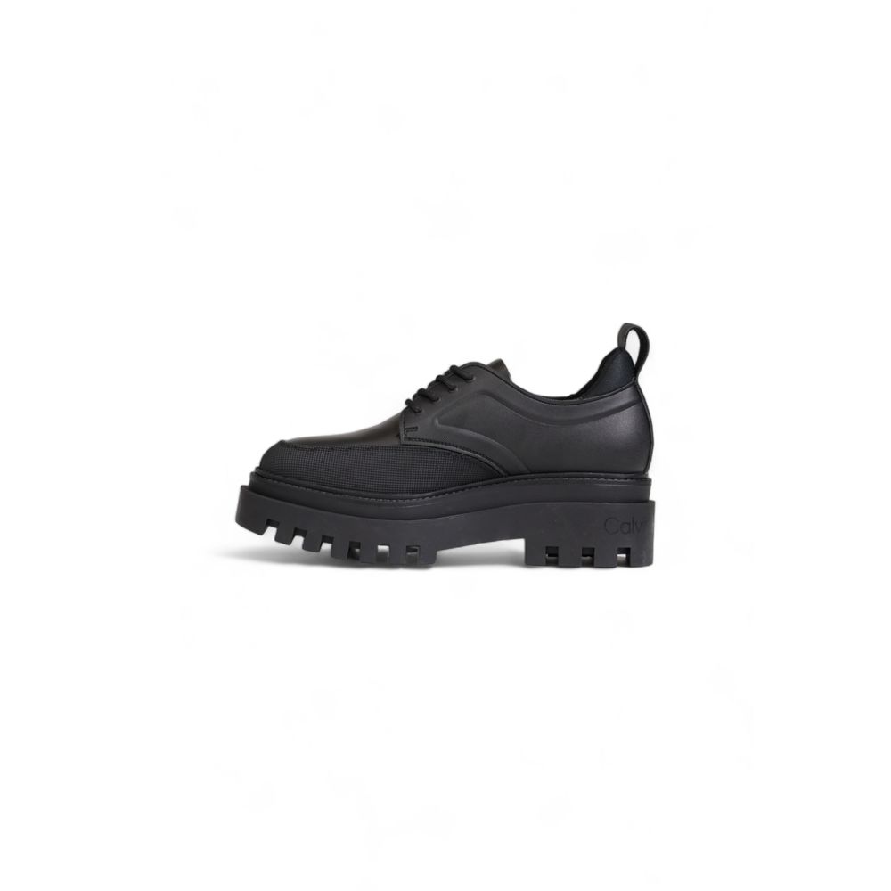 Calvin Klein Jeans FLATFORM LACEUP DERBY - Chaussures Noires en Polyéthylène
