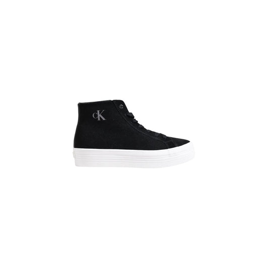 Calvin Klein Jeans Black Suede Leather Sneaker - VULC FLATFORM