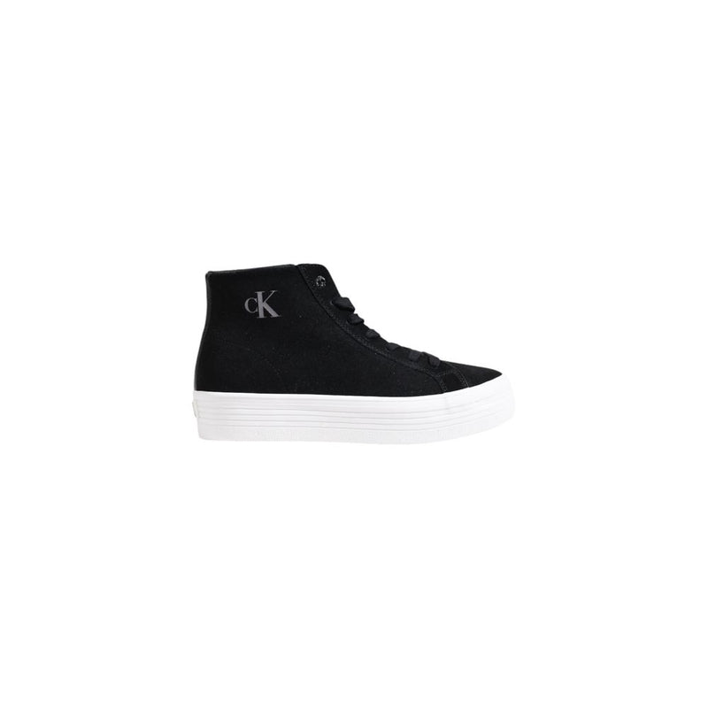Calvin Klein Jeans Black Suede Leather Sneaker - VULC FLATFORM