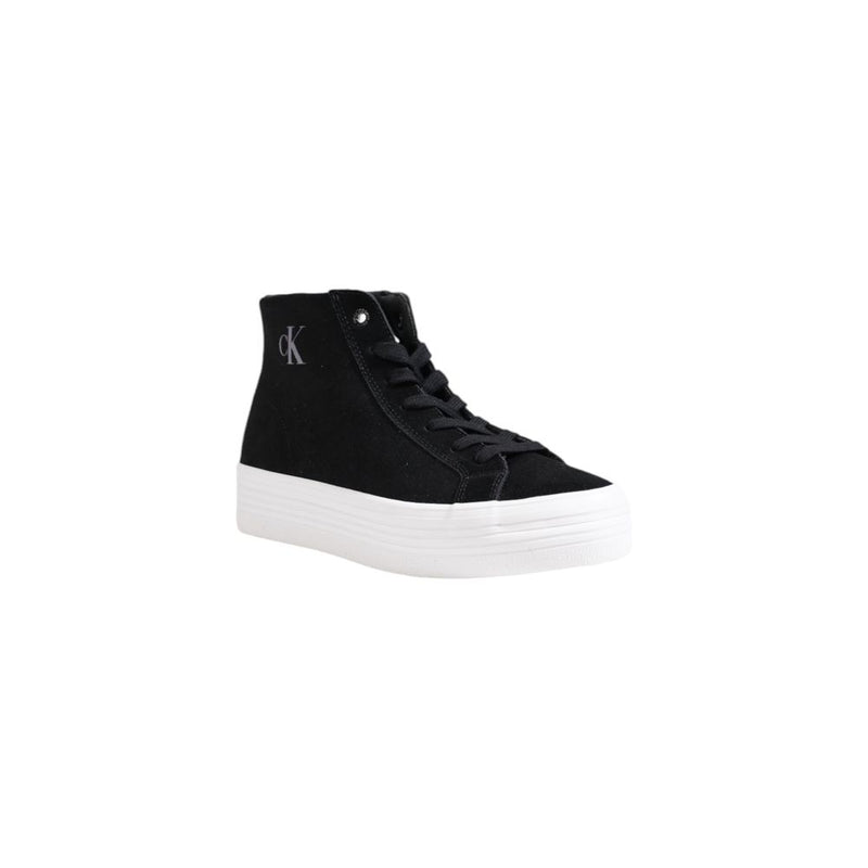 Calvin Klein Jeans Black Suede Leather Sneaker - VULC FLATFORM