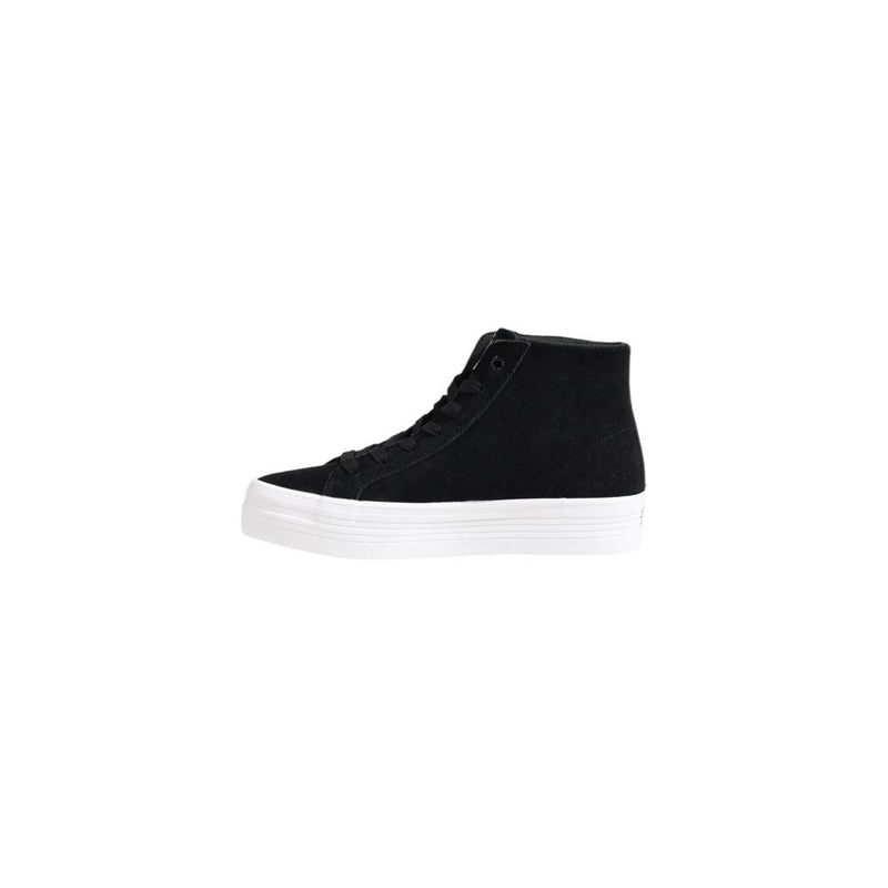 Calvin Klein Jeans Black Suede Leather Sneaker - VULC FLATFORM