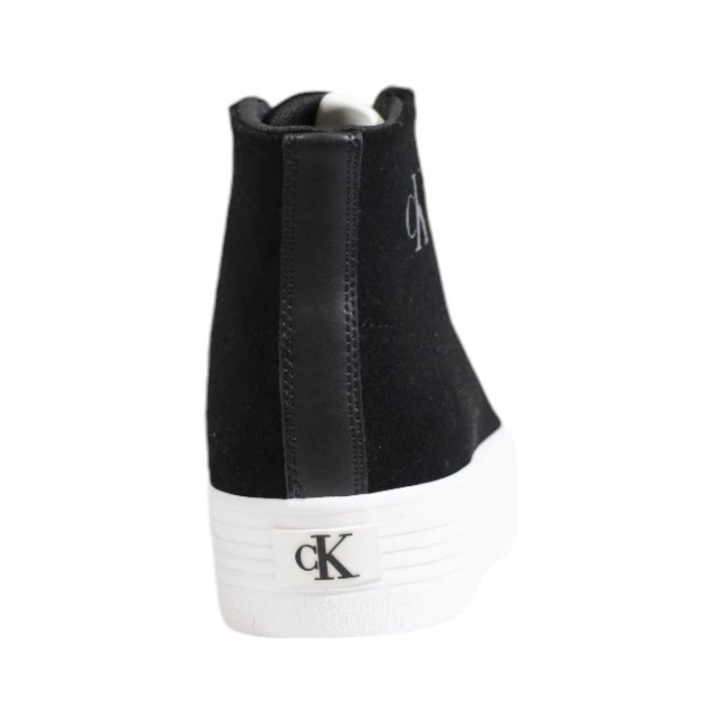 Calvin Klein Jeans Black Suede Leather Sneaker - VULC FLATFORM