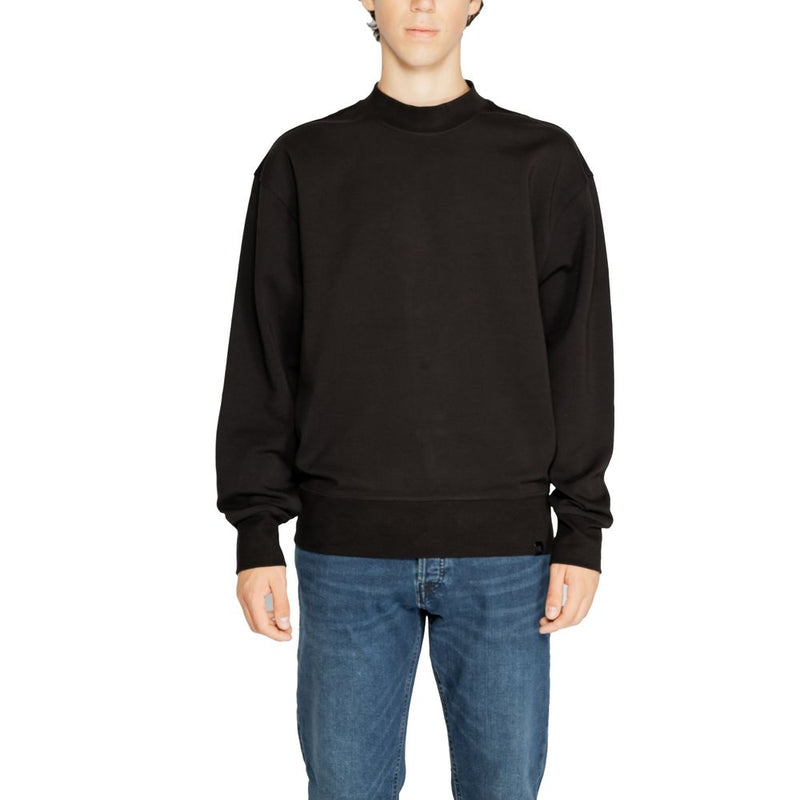Sweat-shirt en coton recyclé noir Calvin Klein Jeans