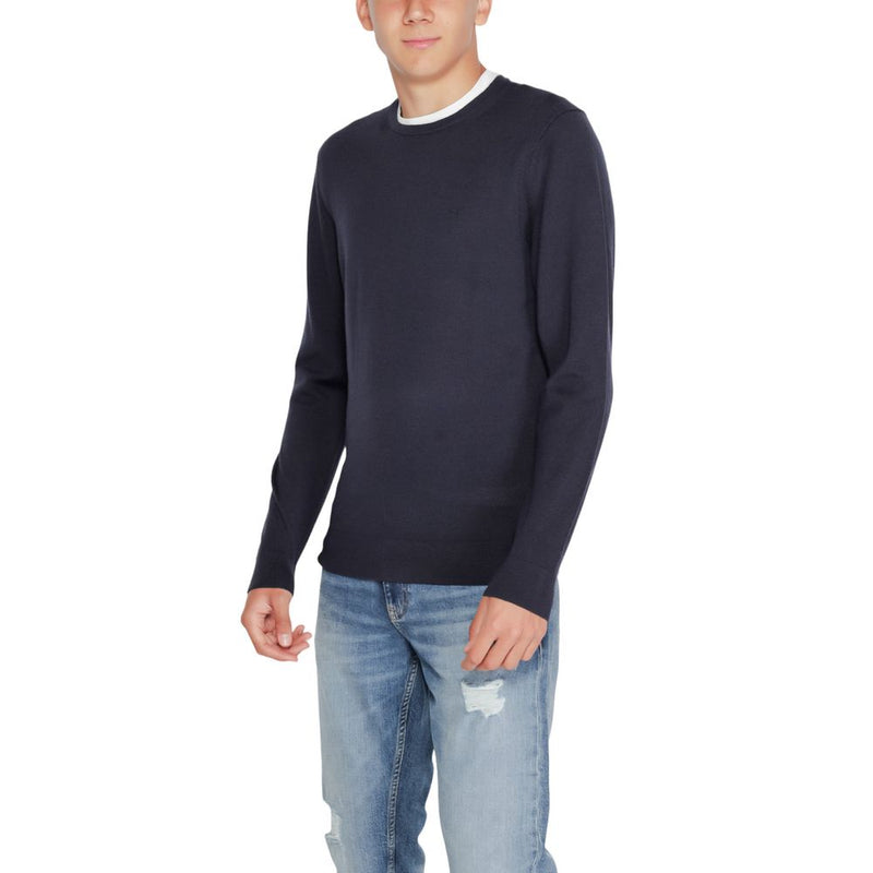 Calvin Klein Blue Recycled Wool Sportswear