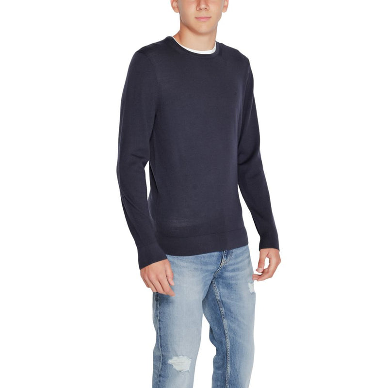 Calvin Klein Blue Recycled Wool Sportswear