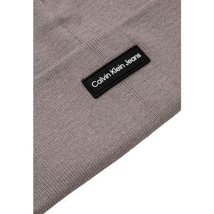 Calvin Klein Jeans Grijze Gerecyclede Polyester Petten Baseballpet