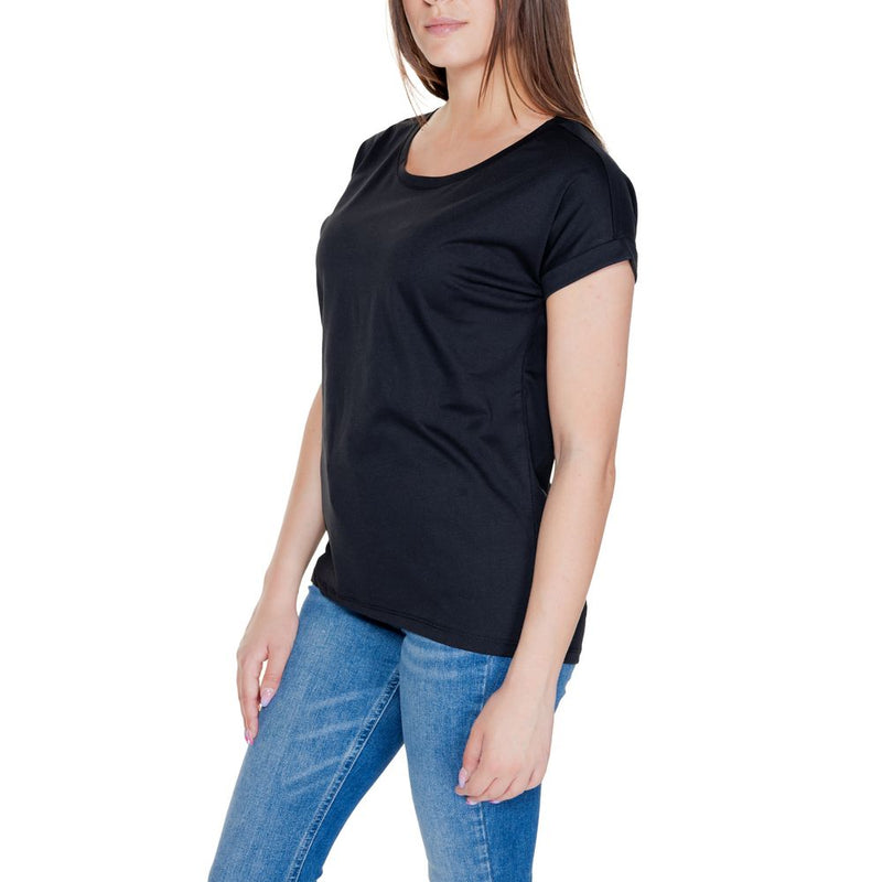 Vila Clothes VIDREAMERS NEW PURE NOOS Black Cotton T-Shirt