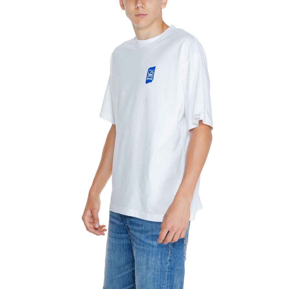 T-shirt blanc en coton Replay