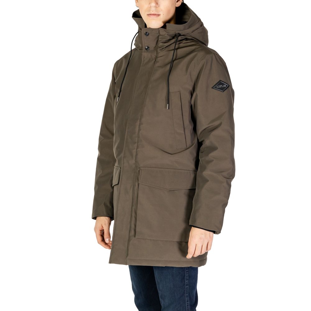 Parka Replay en polyamide verte
