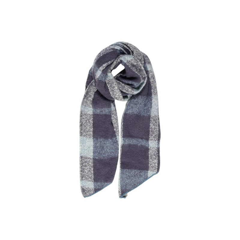 Only Onllima New Check Turquoise Polyester Scarf