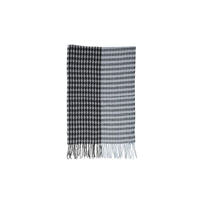 Alleen blauwe gerecyclede polyester sjaal