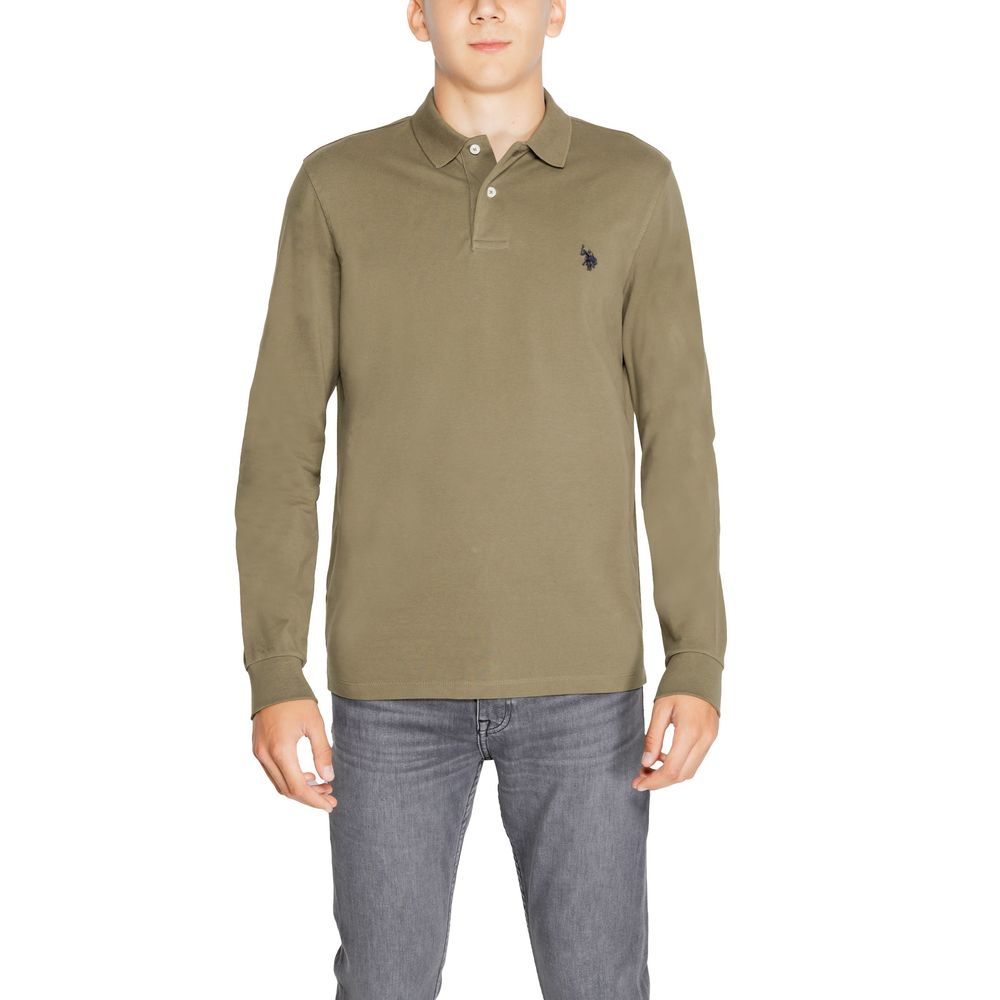 US POLO ASSN. Chemise à manches longues en coton vert