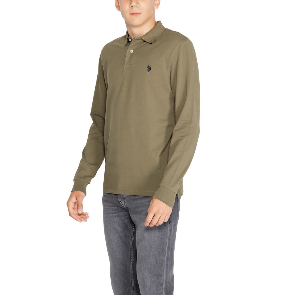 US POLO ASSN. Chemise à manches longues en coton vert