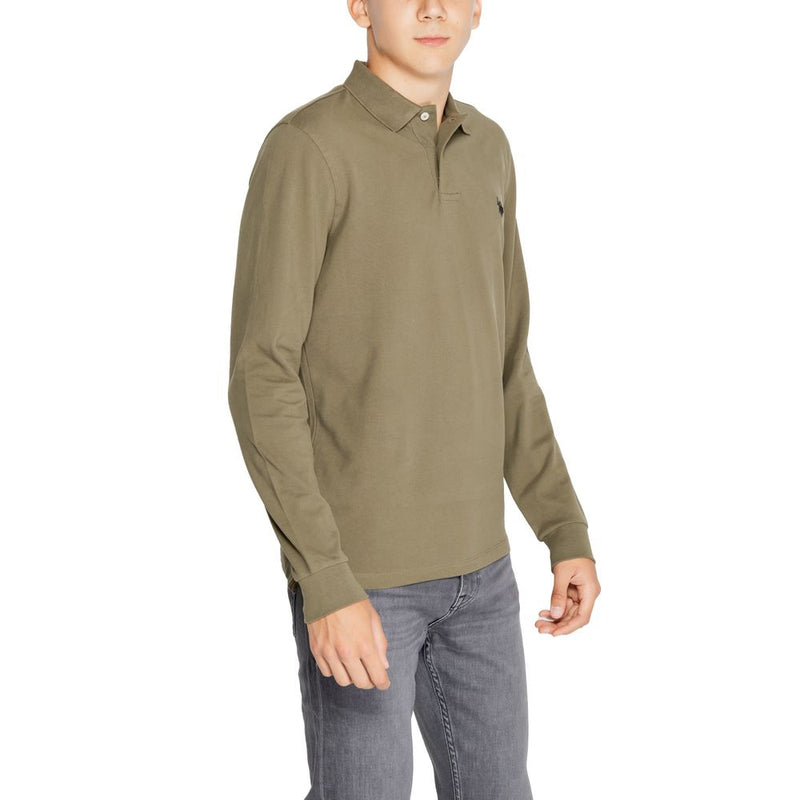 US POLO ASSN. Chemise à manches longues en coton vert