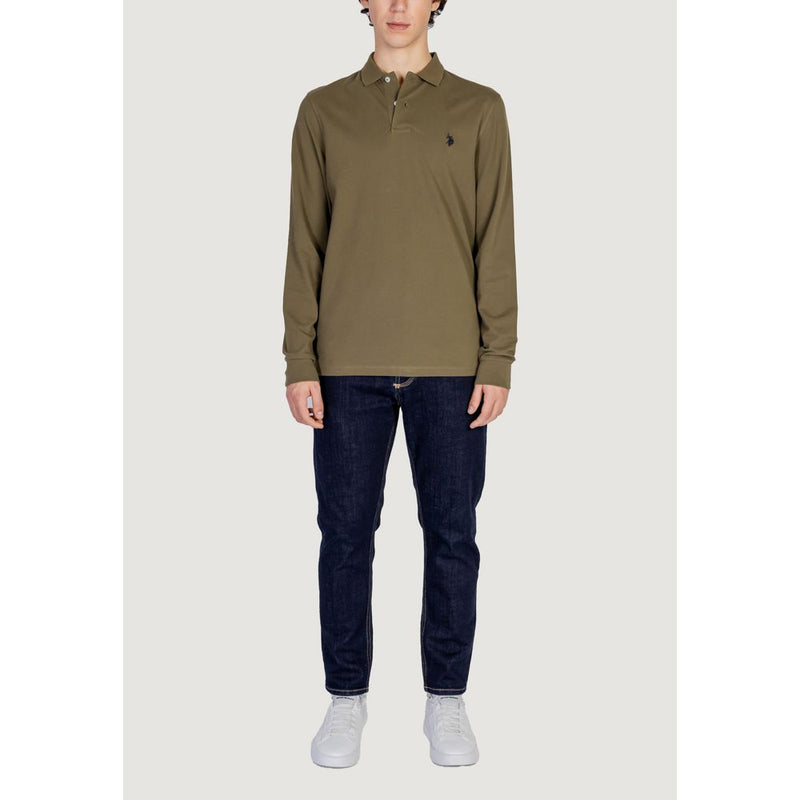 US POLO ASSN. Chemise à manches longues en coton vert